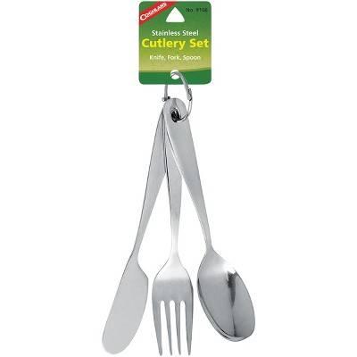 Coghlan's Stainless Steel Cutlery Set (Knife, Fork, Spoon) Camping Survival Tool