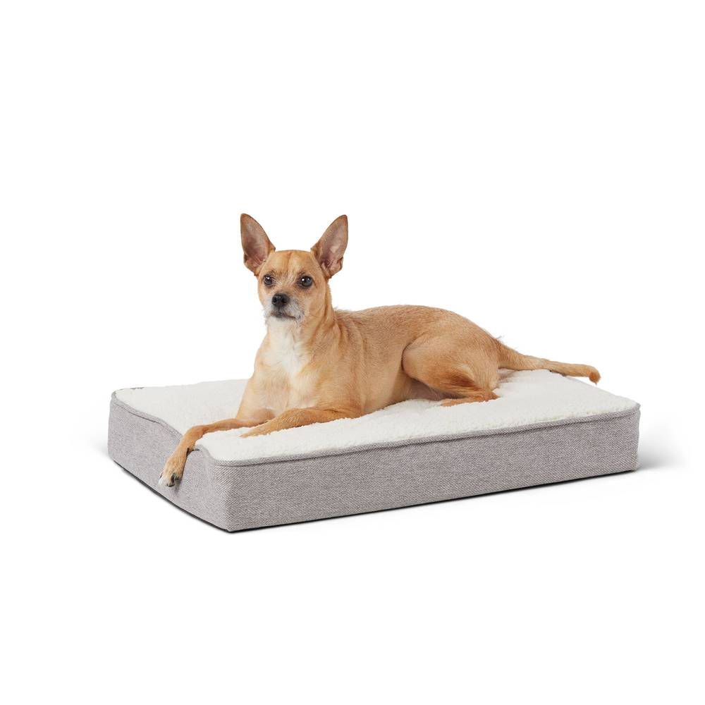 Top Paw® Orthopedic Mattress Dog Bed (Color: Grey, Size: 22\"L X 28\"W X 4\"H)