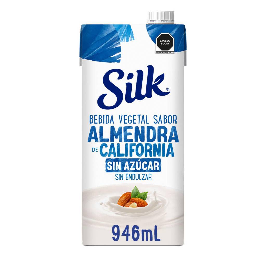 Silk alimento líquido de almendra sin azúcar (946 ml)