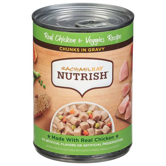 Rachael Ray Nutrish Chunks in Gravy Real Chicken & Veggies Recipe Dog Food