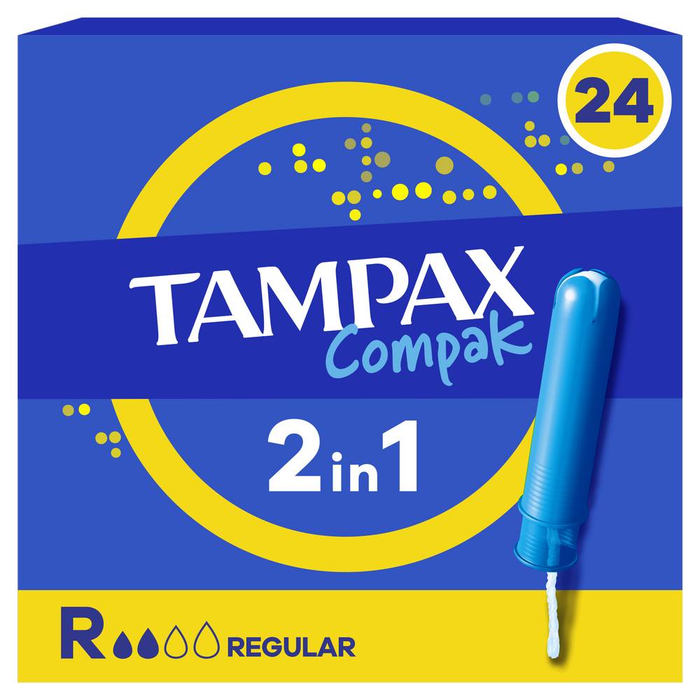 Tampax - Compak regular tampons avec applicateur (24)