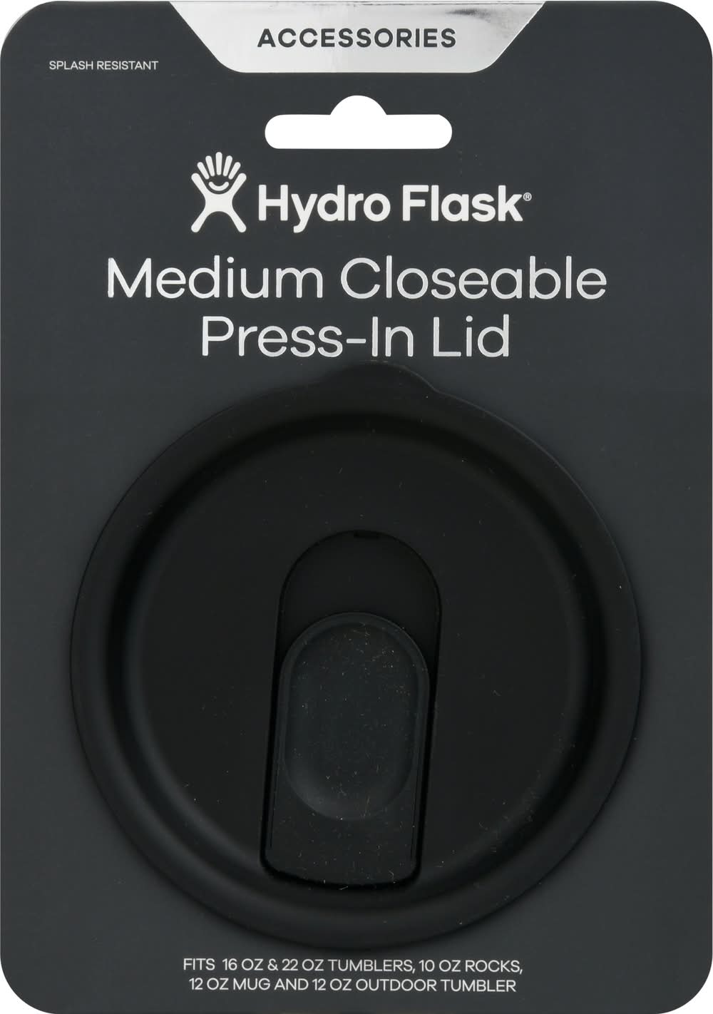 Hydro Flask Closeable Black Medium Press-In Lid