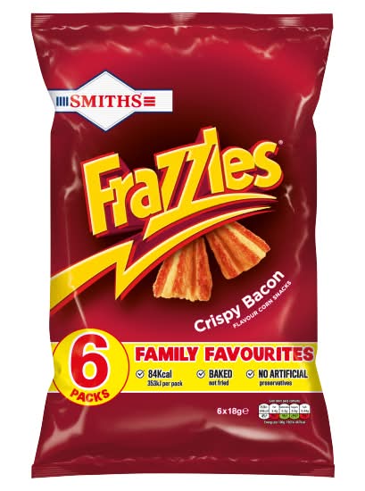 Smith's Bacon, Frazzles Crispy Multipack Snacks (6 pack)