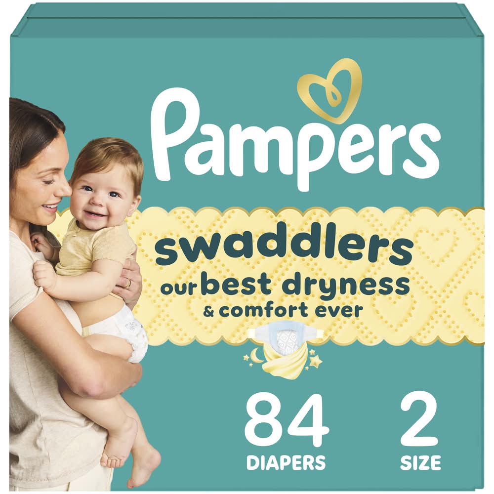 Pampers Swaddlers Disposable Baby Diapers, Stage 2 (84 ct)