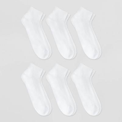 Men's Odor Resistant Quarter Socks 6pk - Goodfellow & Co™ White 6-12: Arch Support, Reinforced Heel & Toe