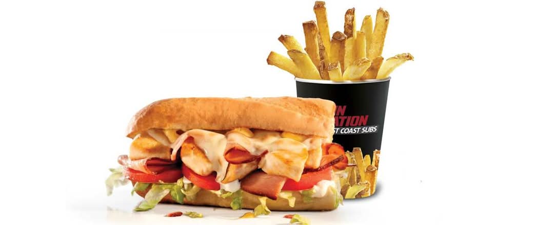 Chicken Cordon Bleu Sub & Small Fresh Cut Fries Penn Pair