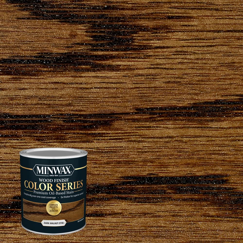 Minwax Wood Finish Color Series Oil-based Dark Walnut Semi-transparent Interior Stain ( 1-quart )