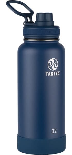 Takeya Actives Spout Reusable Water Bottle, 32 Oz, Midnight