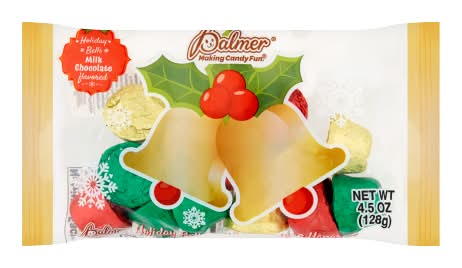 Palmer Holiday Bells Candy, Milk Chocolate (4.5 oz)