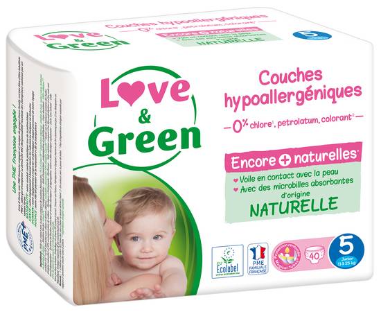 Love And Green - Couches hypoallergeniques (t5, 40 pièces)