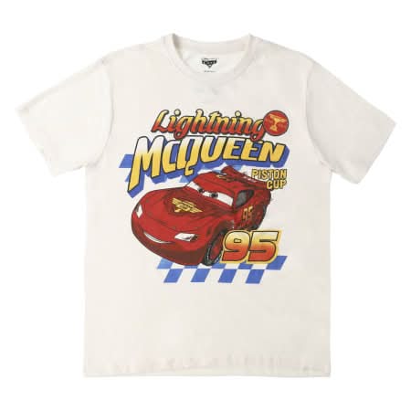 Disney Pixar Lightning McQueen Graphic Tee Extra Large Cream