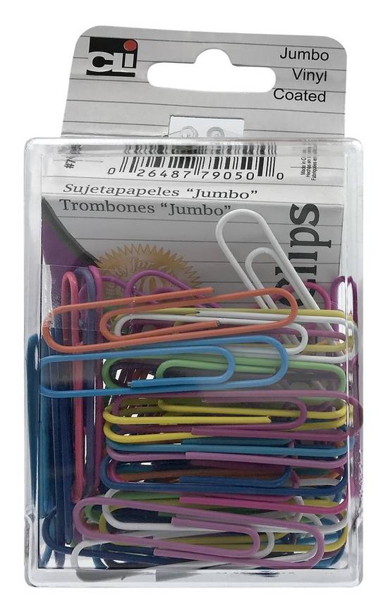 Jumbo Color Assorted Paper Clips (50 ct)