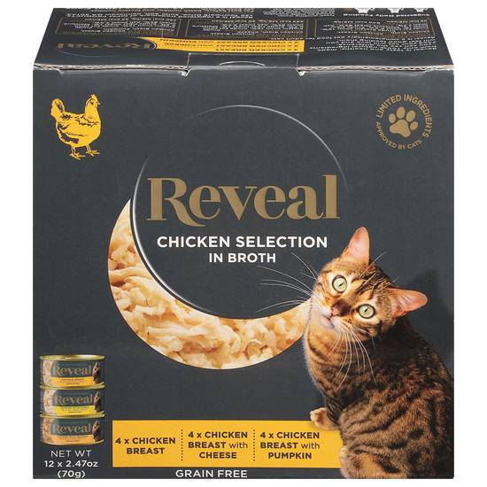 Reveal Chicken Selection in Broth Grain Free Cat Food (12 ct)