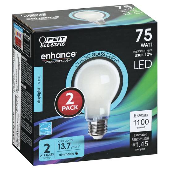 Feit electric enhance vivid deals natural light 75 watt led