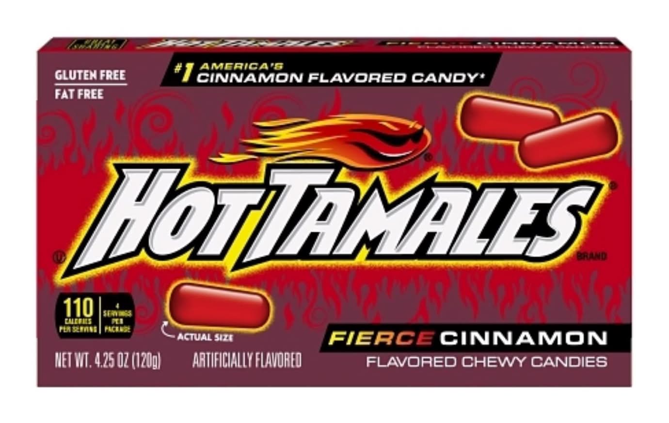 Hot Tamales Fierce Cinnamon Chewy Candy 4.25 Oz