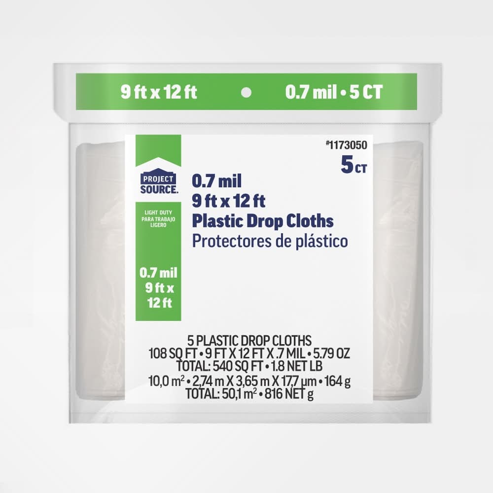 Project Source Plastic 9 x 12-ft Drop Cloth