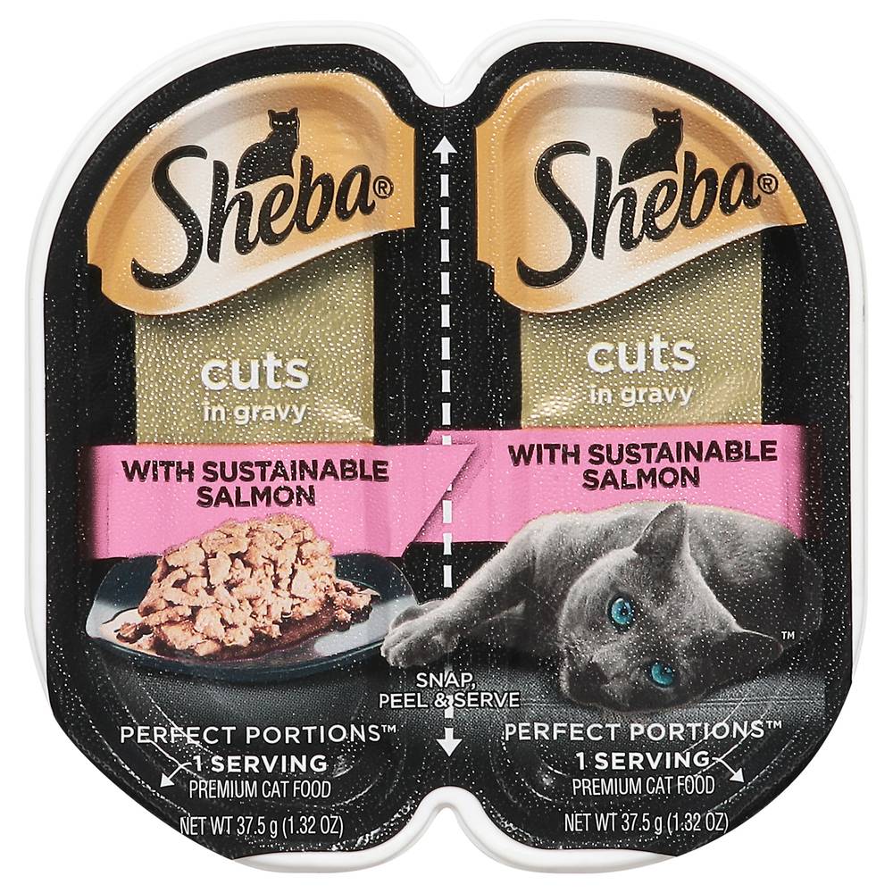 Sheba Cuts in Gravy Gourmet Salmon Entree Cat Food (75 g)