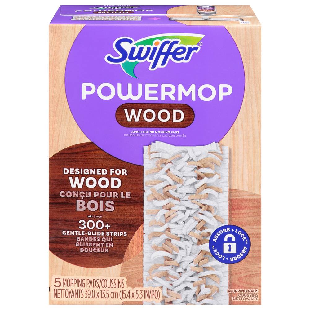 Swiffer Powermop Wood Mopping Pads (5 ct) (15.4in x 5.3in)