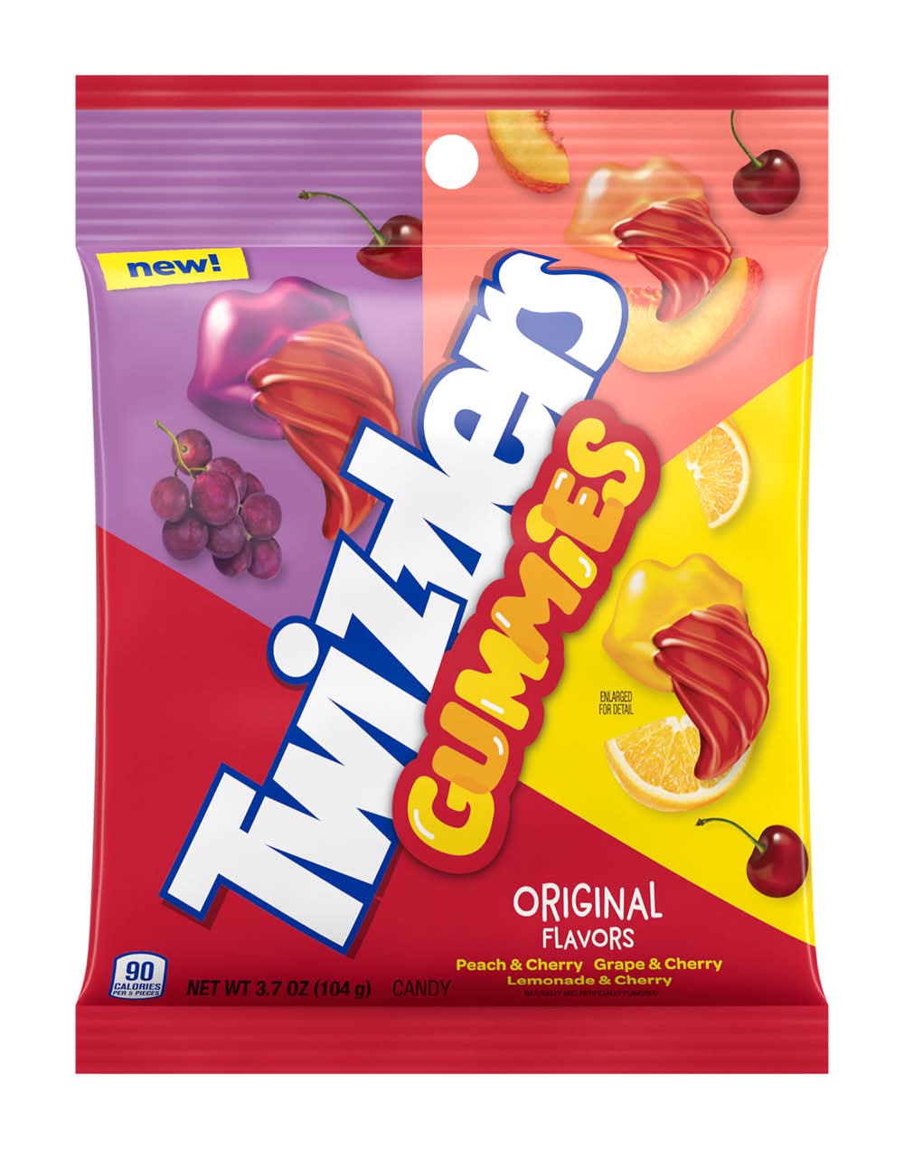 Twizzler's Gummies Assorted Fruit Flavored Chewy, Assorted (3.7 oz)