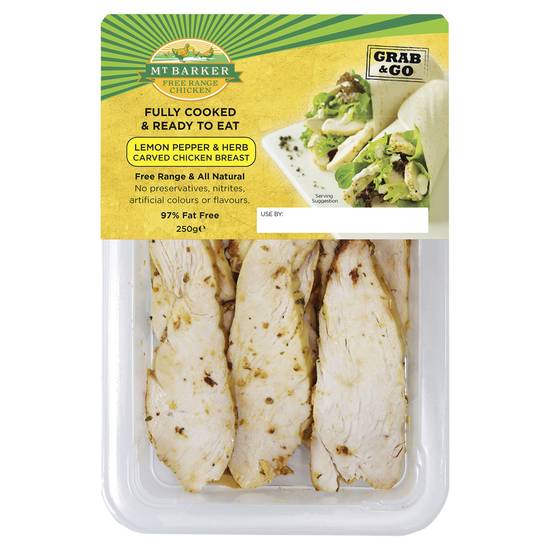 Mt Barker Lemon Pepper & Herb Carved Chicken Breast 250g