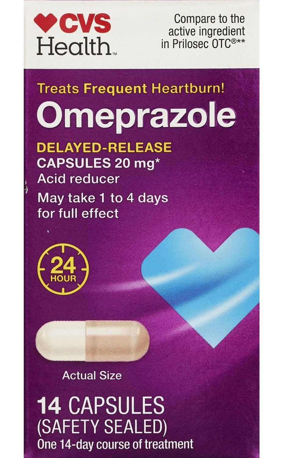 CVS Health Delayed-Release Omeprazole Capsules 20 mg (14 ct)