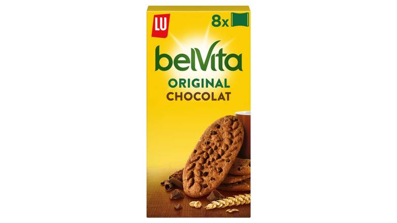 Belvita Biscuits au chocolat et aux céréales complètes Les 8 sachets de 4, 400g