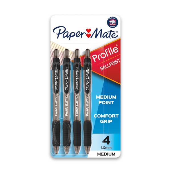 Paper Mate Ballpoint Profile Retractable Medium Point Black Pen