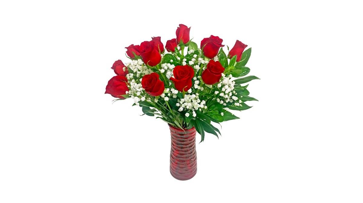 Dozen Red Rose Arrangement