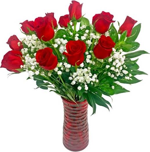 Dozen Red Rose Arrangement