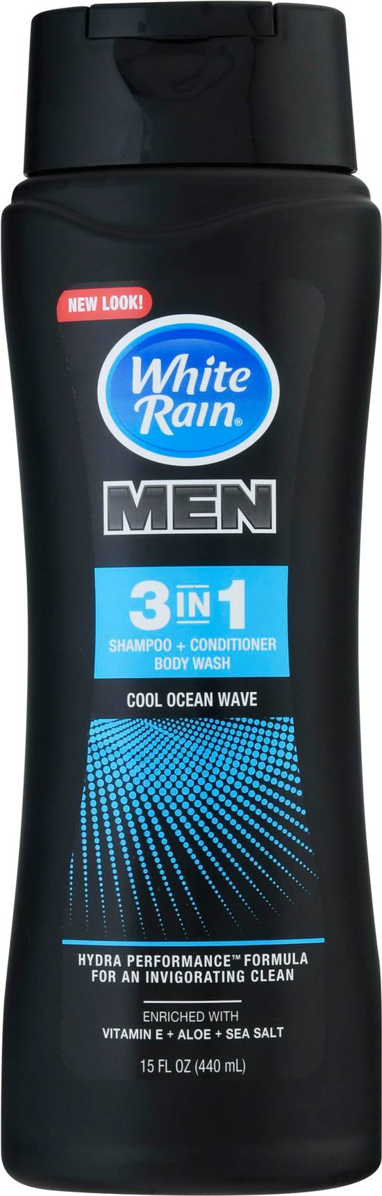 White Rain Men 3 in 1 Shampoo, Conditioner and Body Wash (15 fl oz)
