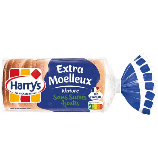 HARRYS - Pain de mie - Extra moelleux - Sans sucres ajoutés - 280g