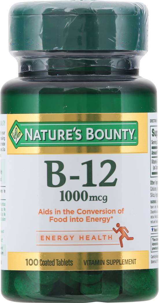Nature's Bounty Energy Health 1000 Mcg Vitamin B-12 Coated Tablets
