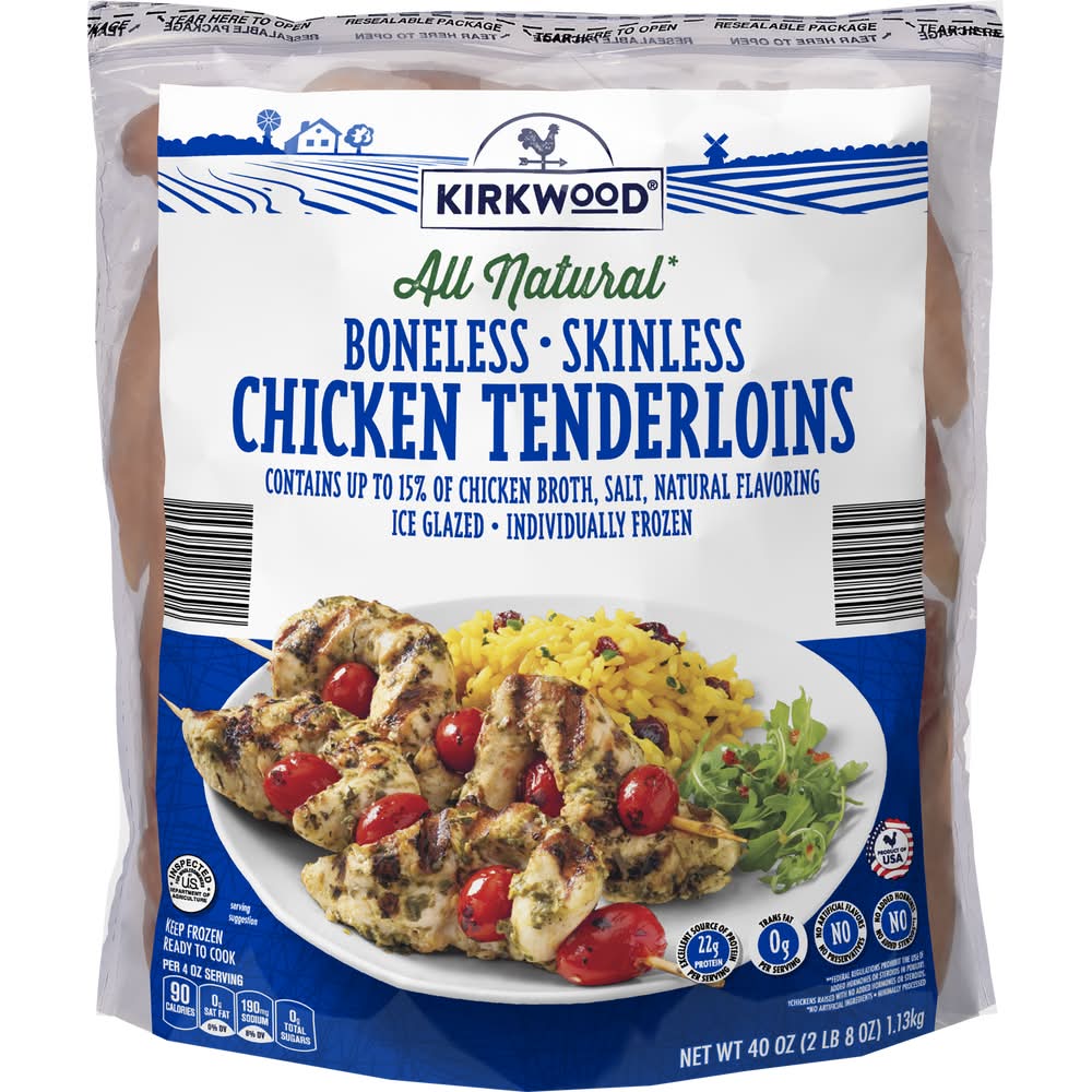 Kirkwood Ice Glazed Boneless Skinless Chicken Tenderloins (40 oz)