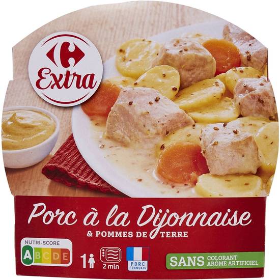 Carrefour Extra - Plat cuisiné porc à la dijonnaise