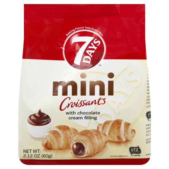 7 Days Mini Croissants With Chocolate Cream Filling (2.1 oz)