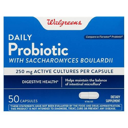 Walgreens Daily Probiotic with Saccharomyces Boulardii - 20.0 ea