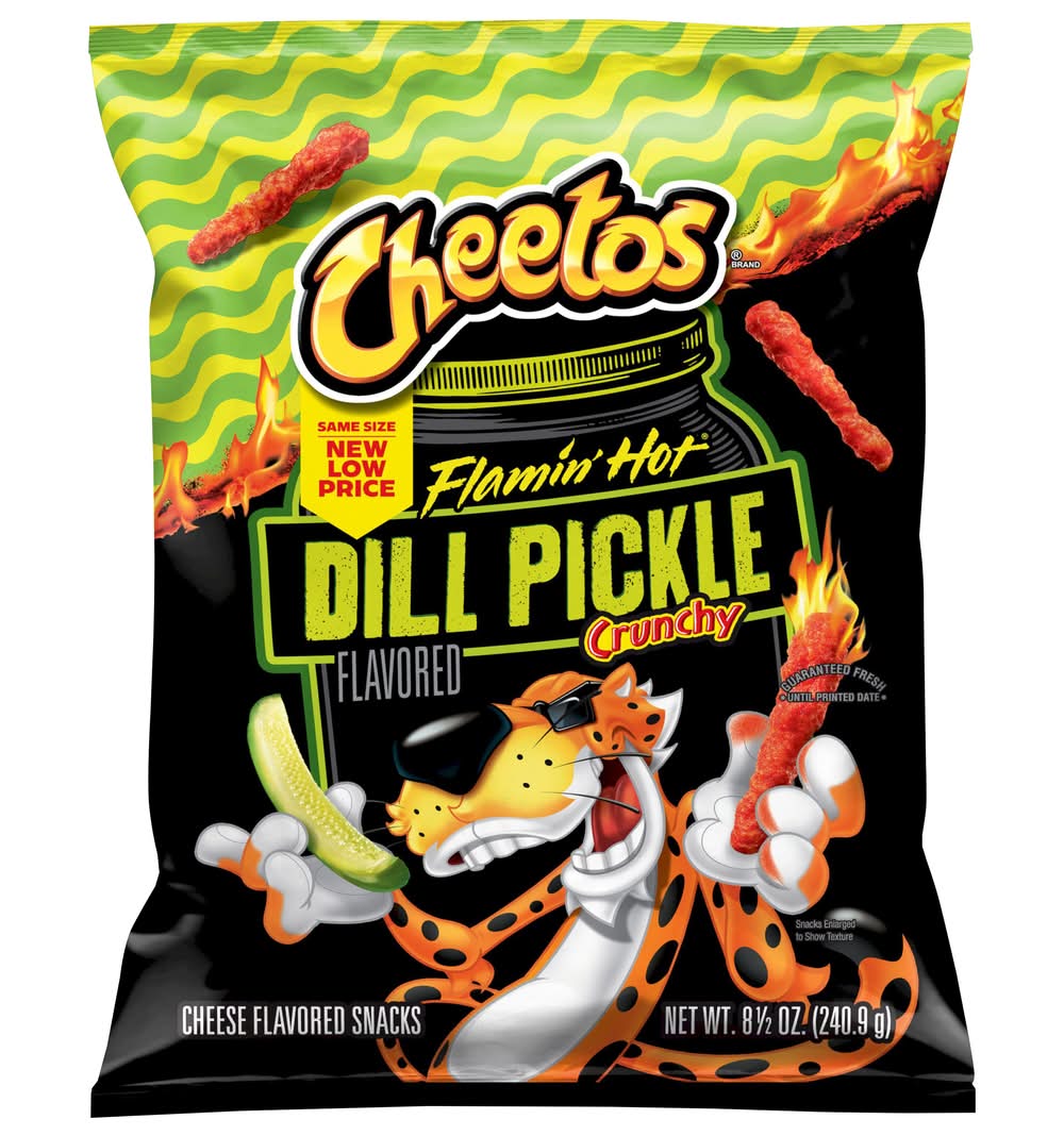 Cheetos Crunchy Cheese Snacks, Flamin' Hot Dill Pickle (8.5 oz)