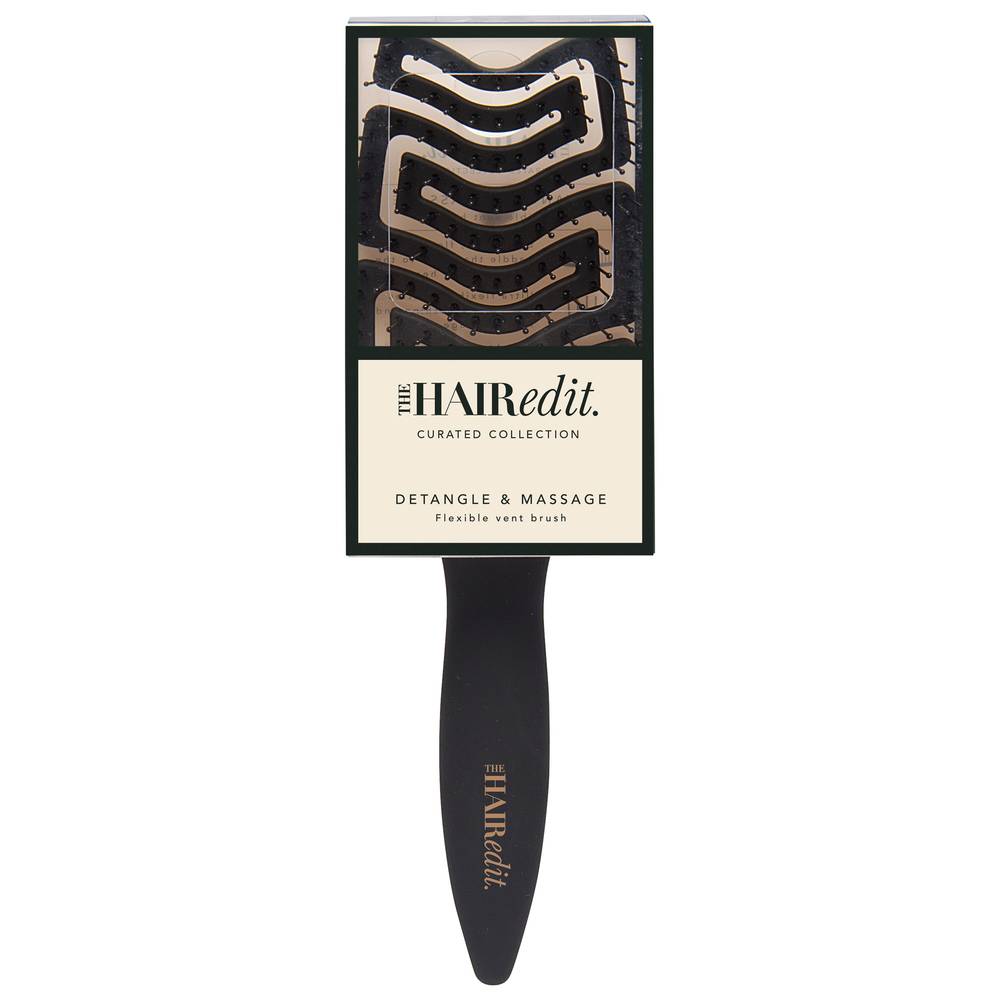 The Hair Edit Detangle & Massage Hair Brush, Black