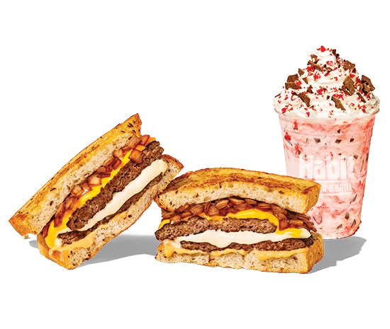 Patty Melt & Peppermint Bark Shake