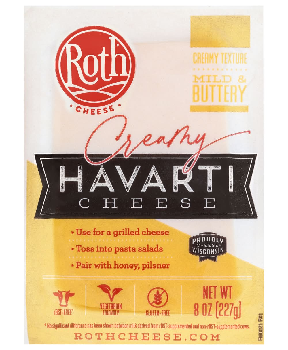 Roth Cheese Mild & Buttery Creamy Havarti Cheese (8 oz)