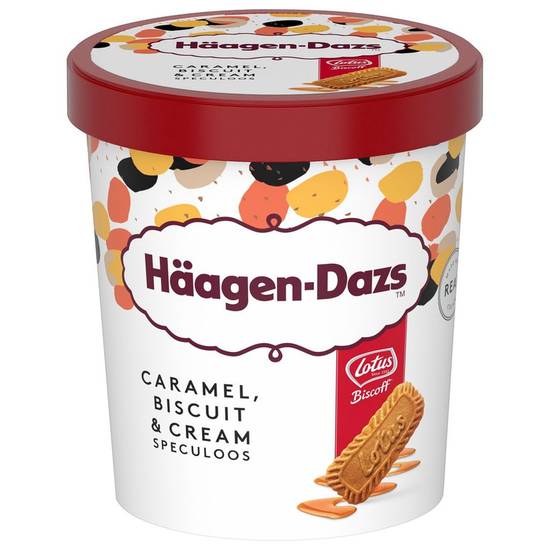 Pot de glace caramel biscuit speculoos et cream Haagen-dazs 400g