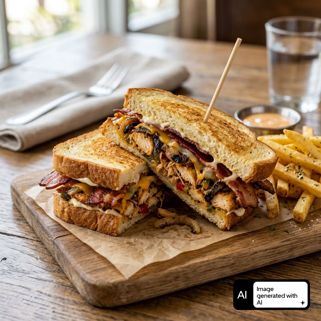 Sándwich pollo-bacon