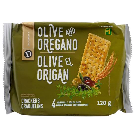 D Gourmet Crackers With Olive And Oregano (120g)