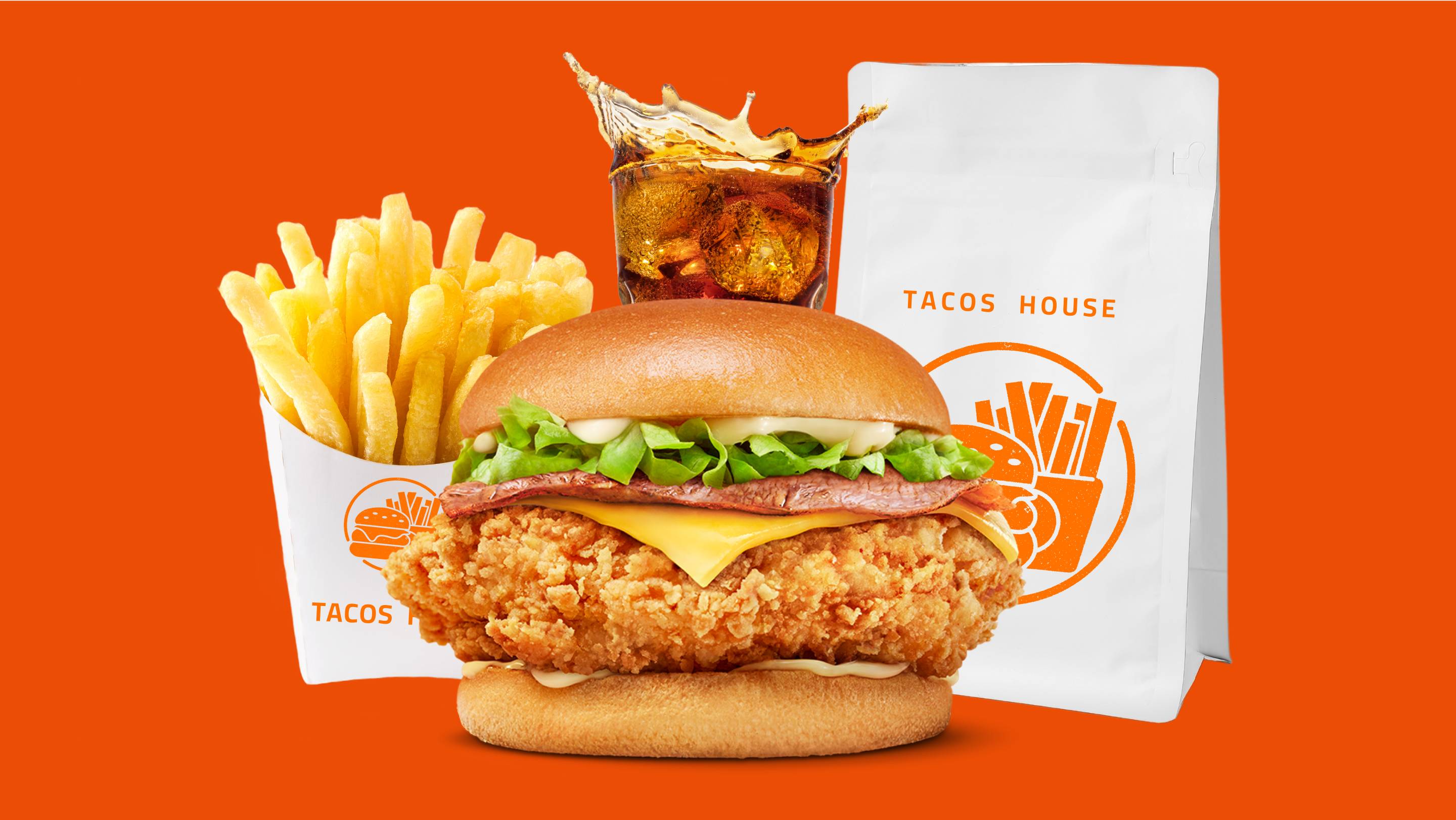 House chicken burger