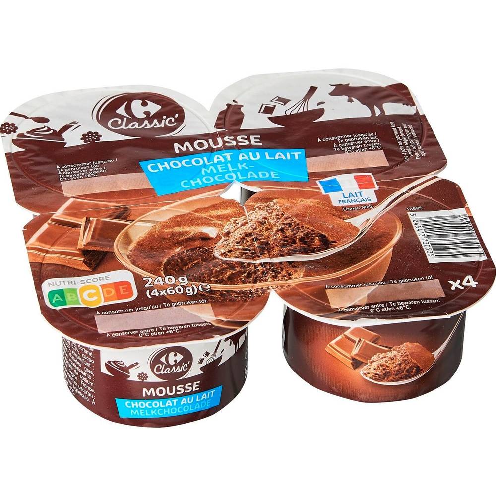 Carrefour Classic' - Mousse (chocolat au lait)