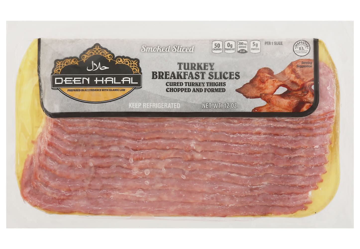 Deen Halal Sliced Turkey Bacon (12 oz)