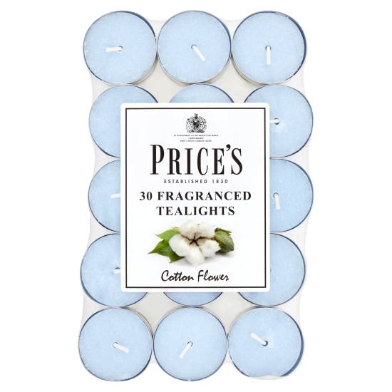 Price's 30 Fragranced Tealights Cotton Flower