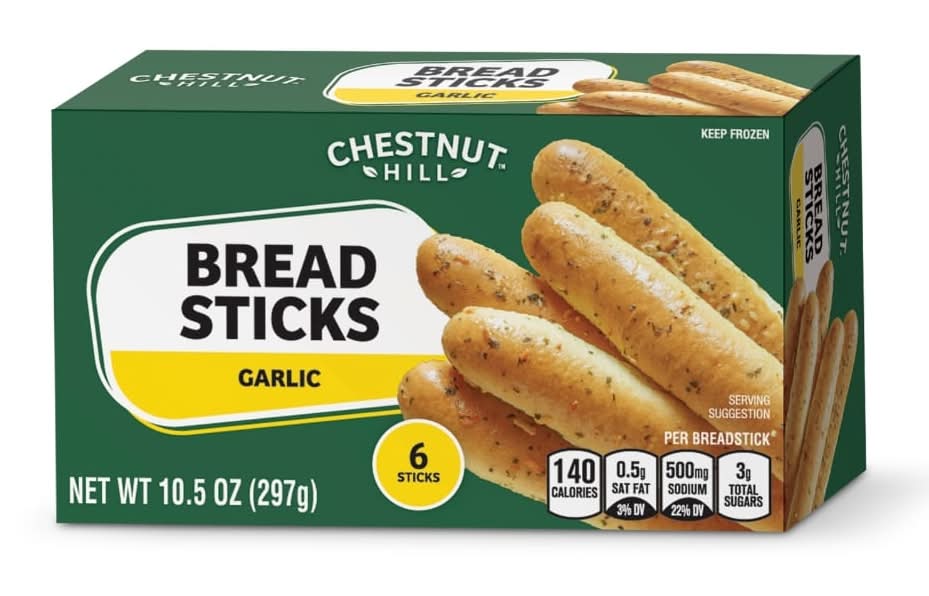 Chestnut Hill Garlic Bread Sticks, 6pc Pack.