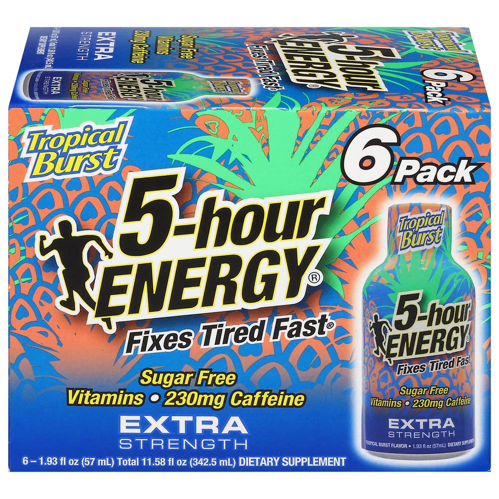 5-Hour Energy Extra Strength Tropical Burst Energy Drink (6 pack, 1.93 fl oz)