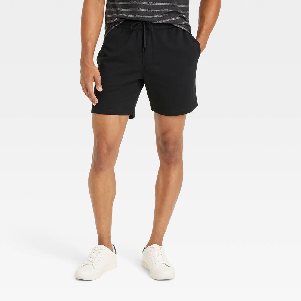 Goodfellow & Co. Every Wear Ultra Soft Fleece Pull-On Shorts, Men, XL, Black